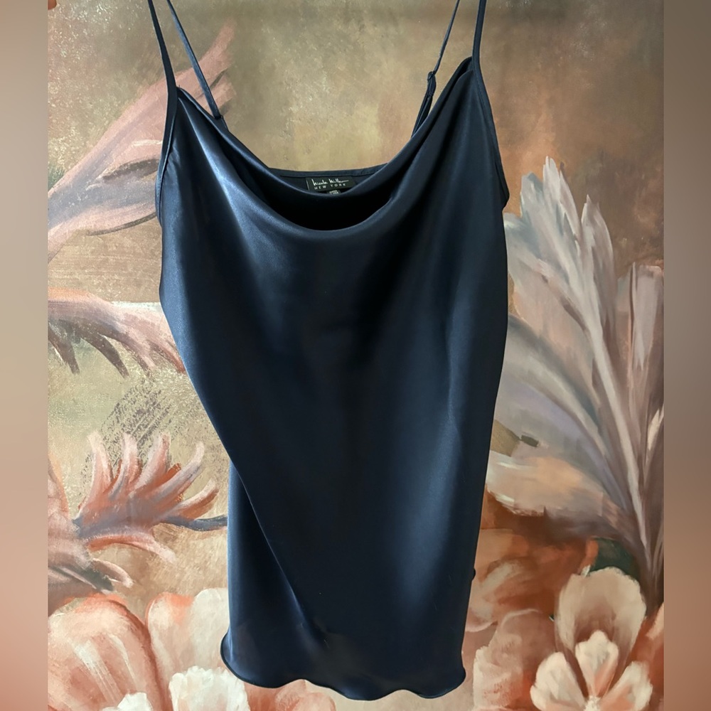 Nicole Miller Navy Blue Cowl Neck Cami or Summer Top Size M